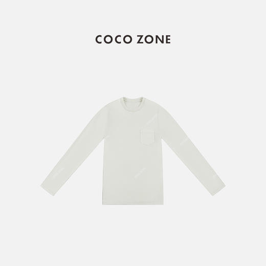 COCO ZONE 100棉口袋长袖T恤圆领休闲上衣 CC1C2309 商品图1