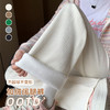 【窄版竖条纹加绒阔腿裤】女秋冬新款宽松显瘦高腰垂感直筒休闲裤长裤 商品缩略图0
