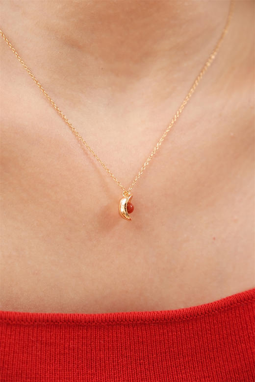 pearl moments珍刻  日富一日 小元宝（南红）项链 商品图9