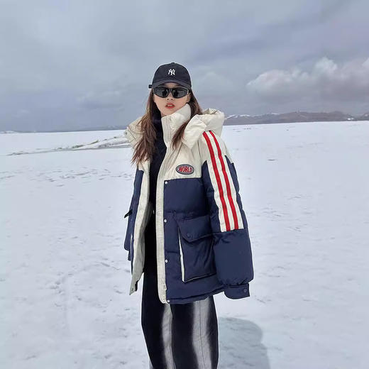 冬季新款棉服女大码撞色情侣面包服厚棉衣宽松保暖棉袄外套潮 商品图2