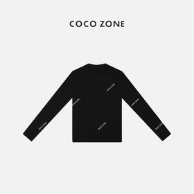 COCO ZONE 纯色圆领显瘦长袖打底衫简约T恤上衣24C10091