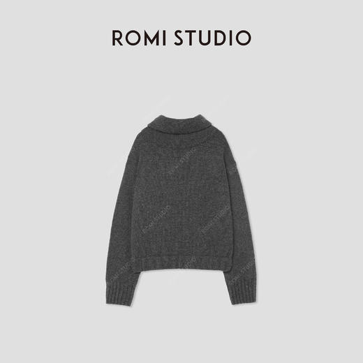 ROMI STUDIO“格雷高知”美丽奴绵羊毛混纺堆领套头毛衫RW24WS71147 商品图5
