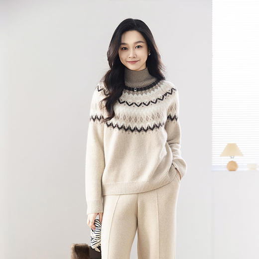 火桐hooton 费尔岛 山羊绒半高领套头衫24A713 商品图2