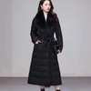 丁摩 大狐狸毛领加厚鹅绒服长款冬新款提花奢华潮版香云纱厚羽绒服5ZF-7099 商品缩略图5
