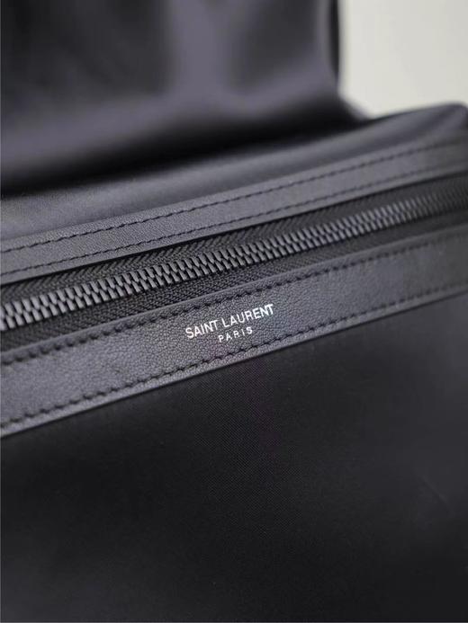 SAINT LAURENT圣罗兰 YSL City 烫印Logo 尼龙拼皮 书包双肩包 黑色（CB） 商品图2