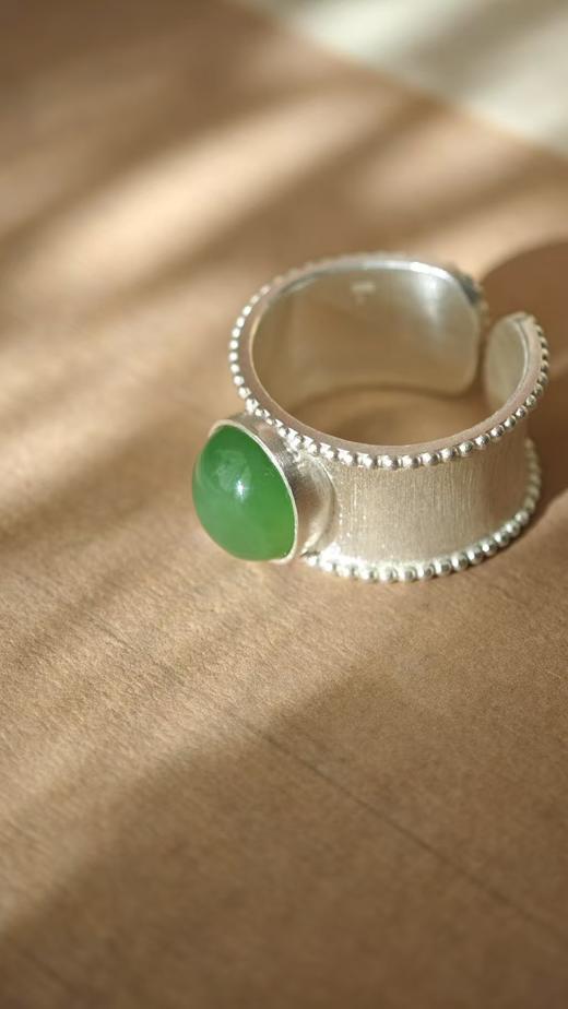 度流年（下）·和田玉银戒指【嘉石526】 商品图4