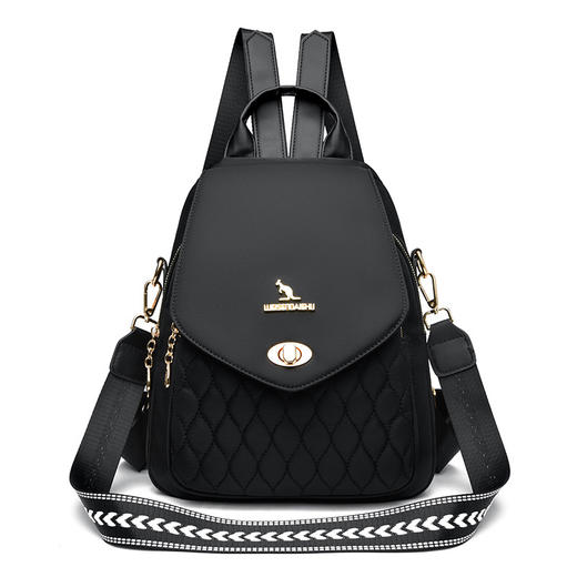 丁摩 双肩包女新款高档背包时尚牛津布帆布休闲背包女士5ZF-W7014 商品图6