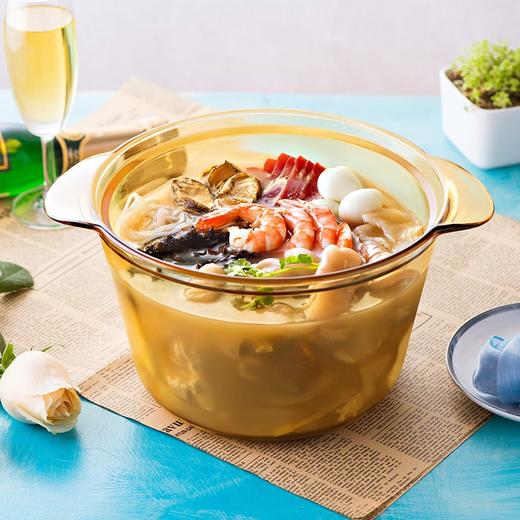 康宁（VISIONS）3.8L汤锅玻璃锅可明火直烧炖锅煮锅琥珀锅 Flair系列 VS-38-FL 22.5cm 商品图4