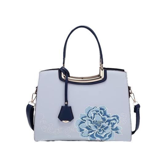 丁摩 国风刺绣中年女包品牌妈妈包礼物包包大气高级感手提包斜挎婆婆包5ZF-71806 商品图4