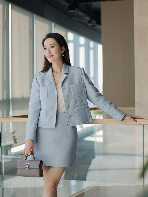 “赫本衣橱”粗花呢简约气质款小香外套&半裙套装 商品图4