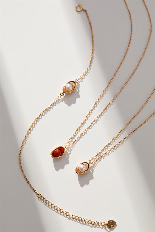 pearl moments珍刻  日富一日 小元宝（南红）项链 商品图3