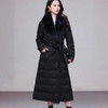 丁摩 大狐狸毛领加厚鹅绒服长款冬新款提花奢华潮版香云纱厚羽绒服5ZF-7099 商品缩略图2
