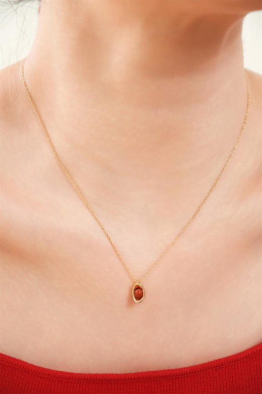 pearl moments珍刻  日富一日 小元宝（南红）项链 商品图11