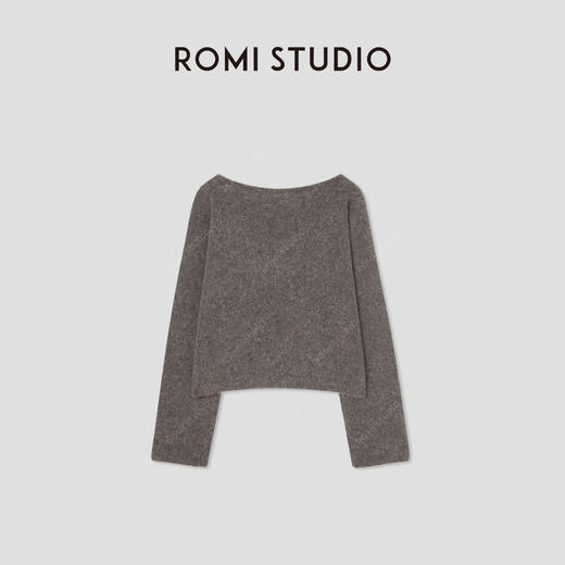 ROMI STUDIO“温暖已至”绵羊毛羊驼毛混纺一字领毛衫 RW24WSG1113 商品图1