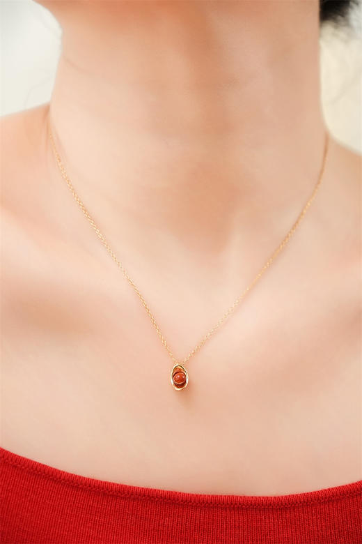 pearl moments珍刻  日富一日 小元宝（南红）项链 商品图7