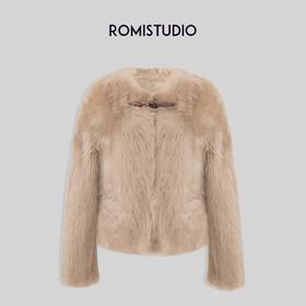 ROMI STUDIO皮毛一体暖绒绒奶咖色保暖厚实外套W2446