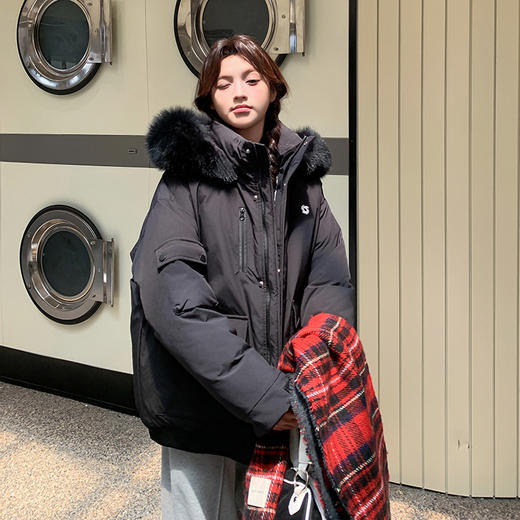 【冬季新款韩版 工装羽绒棉服】女棉袄棉服宽松毛领加厚外套棉衣外套 商品图2