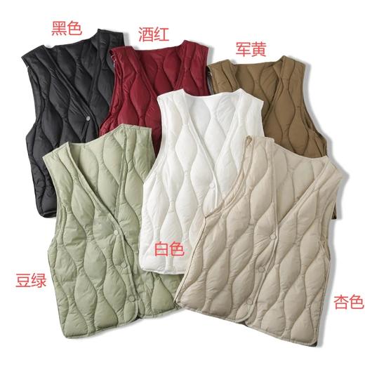 新国标轻暖系列！90绒！可内可外！好穿不钻绒万种穿法叠穿内搭背心马甲 商品图0