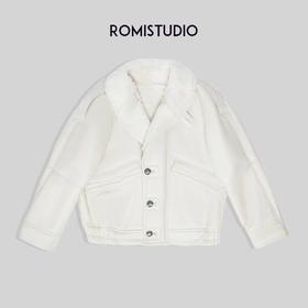ROMI STUDIO【皮毛一体】翻领夹克皮衣外套W2216（无图）