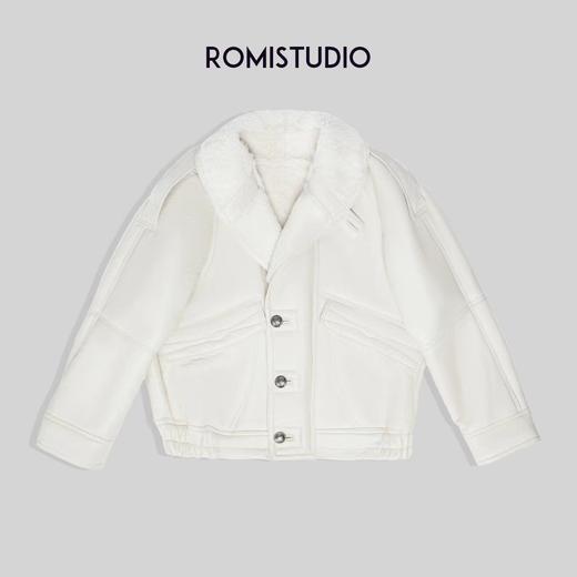 ROMI STUDIO【皮毛一体】翻领夹克皮衣外套W2216（无图） 商品图0