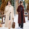 24年冬装新款舒适领型搭配可拆卸围脖适用不同场合毛呢大衣SNX3053 商品缩略图0