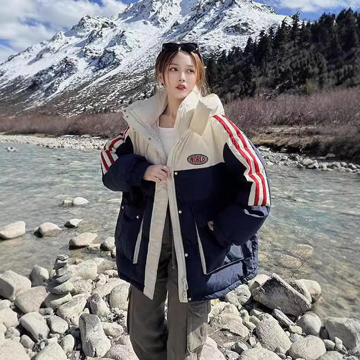 冬季新款棉服女大码撞色情侣面包服厚棉衣宽松保暖棉袄外套潮 商品图5