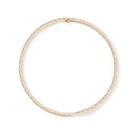 pearl moments珍刻 金格格 米形珍珠长链