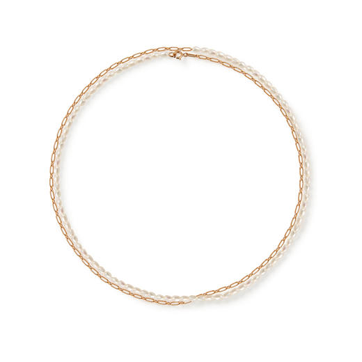 pearl moments珍刻 金格格 米形珍珠长链 商品图0