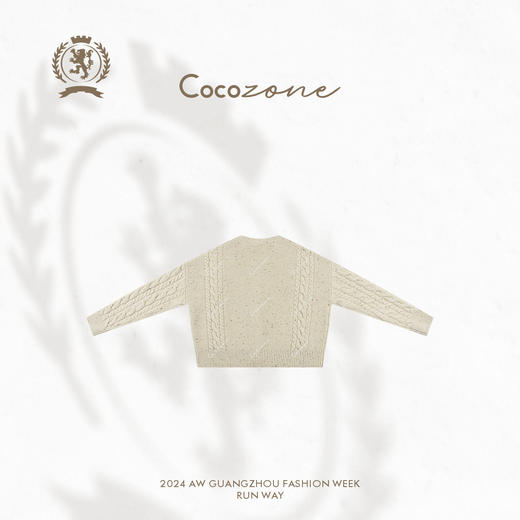 COCO ZONE ”复古老钱“ 小众V领针织衫CC1C2269 商品图1