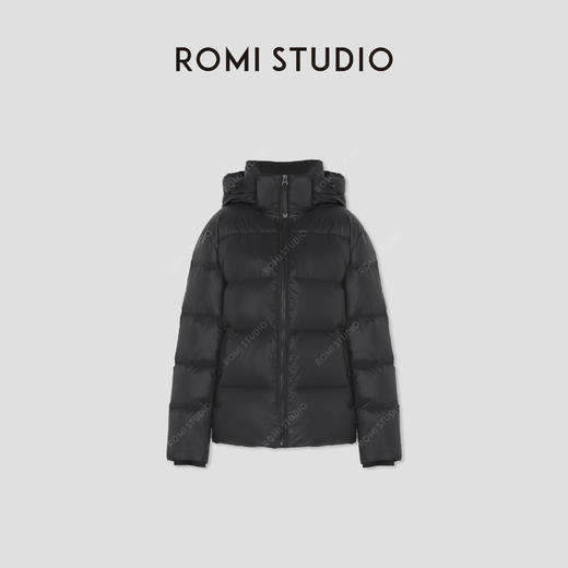 ROMI STUDIO“温暖过冬”高克重白鹅绒可拆卸连帽羽绒服 RWBWW81739 商品图4