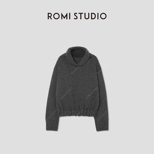 ROMI STUDIO“格雷高知”美丽奴绵羊毛混纺堆领套头毛衫RW24WS71147 商品图4