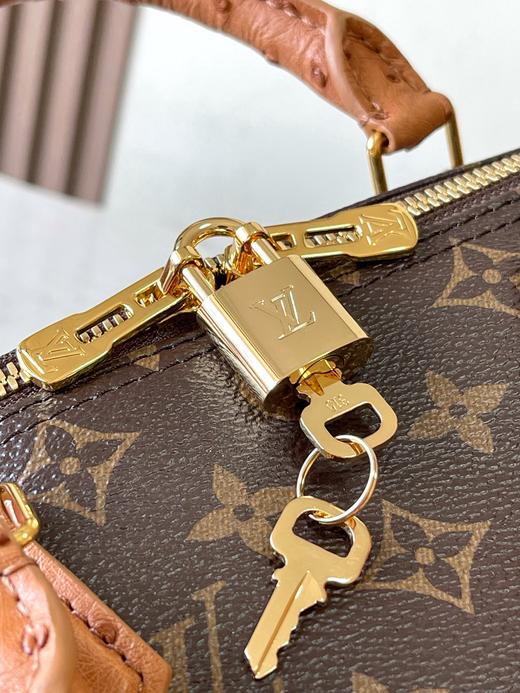 LouIs VUITTON Speedy 30 可拆卸可调节肩带 皮革饰边 单肩斜挎手提包 常规 女款 棕色（CB） 商品图4