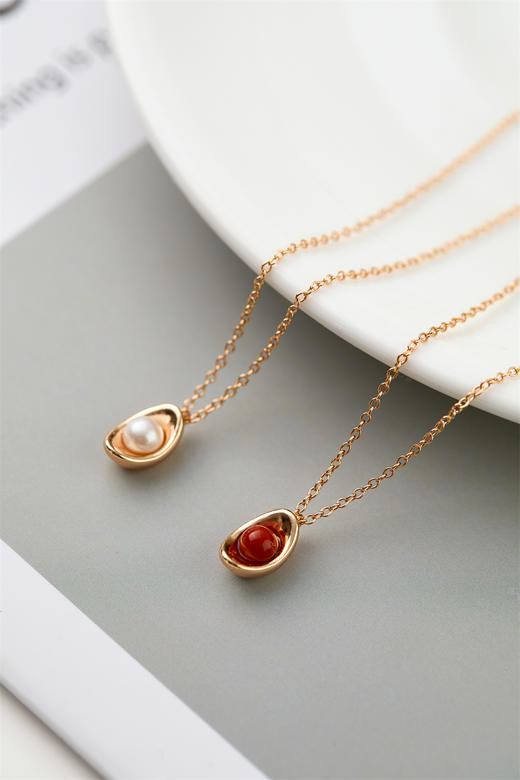 pearl moments珍刻  日富一日 小元宝（南红）项链 商品图4