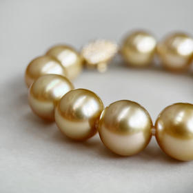 CLASSIC系列 直径12.0-12.6mm天然金色南洋珠手链