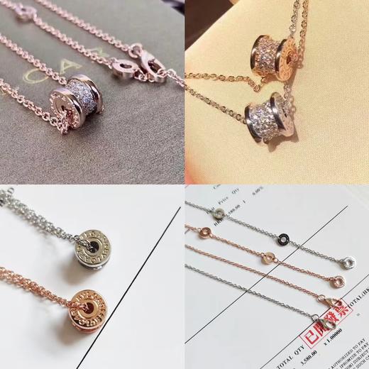 D011213简约精典的弹簧造型小蛮腰满钻项链 商品图5