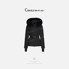 COCO ZONE 高级感收腰显瘦可拆卸连帽保暖羽绒服CC2D3416