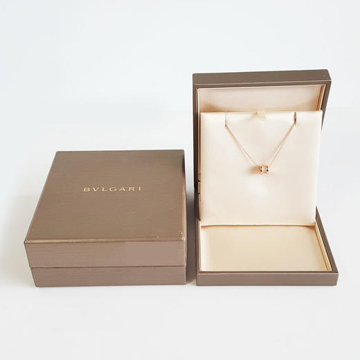 【95新】BVLGARI宝格丽B.ZERO1系列35111618K玫瑰金满钻小蛮腰弹簧项链070125NJS12 现售价：16300 商品图1