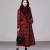 丁摩 大狐狸毛领加厚鹅绒服长款冬新款提花奢华潮版香云纱厚羽绒服5ZF-7099 商品缩略图6