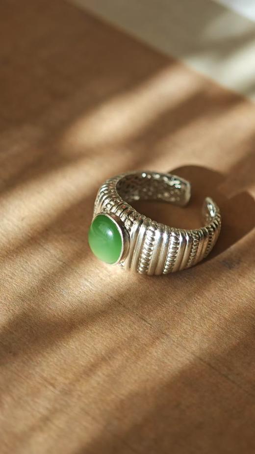 度流年（下）·和田玉银戒指【嘉石526】 商品图6