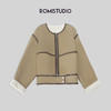 ROMI STUDIO【皮毛一ti】澳洲美丽nu 圆领宽松廓版皮衣外套W2262 商品缩略图0