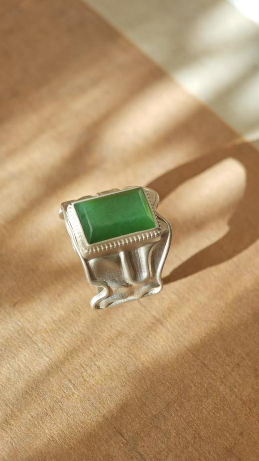 度流年（下）·和田玉银戒指【嘉石526】 商品图7