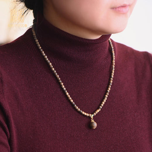 天然文莱沉香项链 4.8mm*108颗 5.6克 SP11935 商品图0