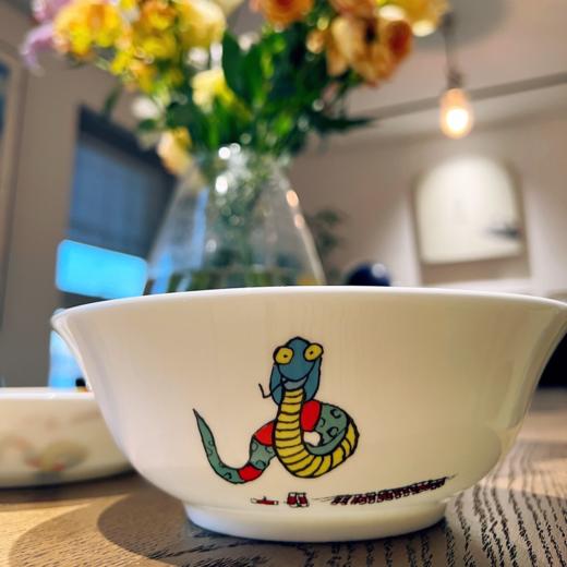 张国兴先生创作【蛇年转运碗】【蛇年转运盘】蛇行大运 高级骨瓷 商品图2