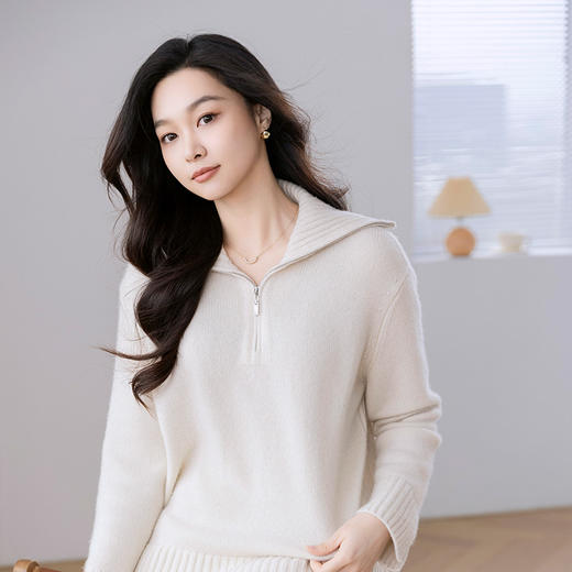 （康赛妮）火桐hooton 雾凇如挂 高货系列 山羊绒套头衫24A700 商品图4