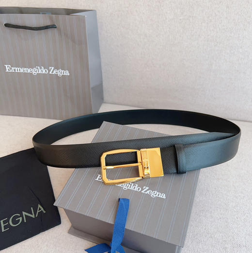 杰尼亚男士真皮腰带皮带 商品图2