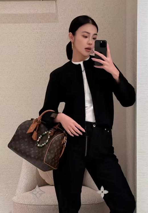 LouIs VUITTON Speedy 30 可拆卸可调节肩带 皮革饰边 单肩斜挎手提包 常规 女款 棕色（CB） 商品图6