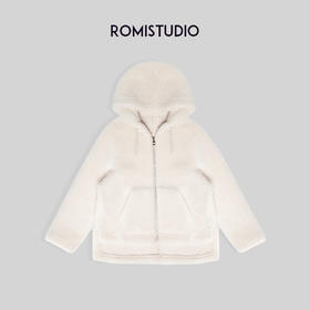 ROMI STUDIO【奶油摩卡】皮毛一体连帽外套W2213（无图错图）