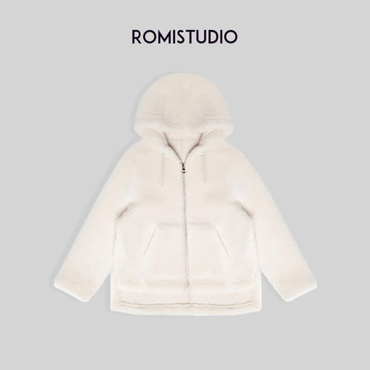 ROMI STUDIO【奶油摩卡】皮毛一体连帽外套W2213（无图错图） 商品图0