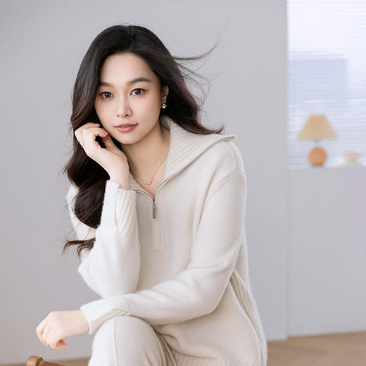 （康赛妮）火桐hooton 雾凇如挂 高货系列 山羊绒套头衫24A700 商品图5