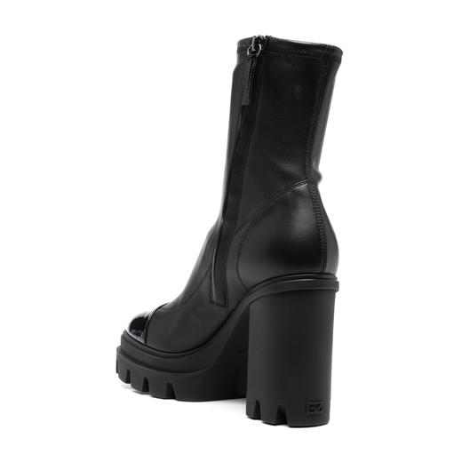 Giuseppe Zanotti 女士拉链皮革高跟靴 黑色 I370008005 商品图2
